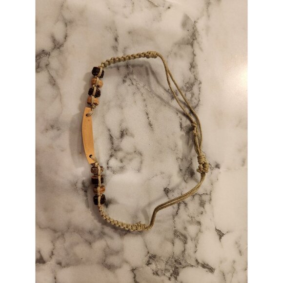 Personalized Alexis Beaded Bracelet With Name Engraving & Adjustable Cord - Picture 2 of 3